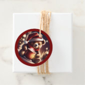 Gezellige Kerst Teddy Hot Chocolate TWArt Bedankjes Labels (In situ)