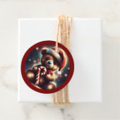 Gezellige Kerst Teddy Polka TWArt Bedankjes Labels (In situ)