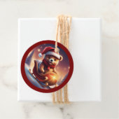 Gezellige Kerst Teddy Sleigh TWArt Bedankjes Labels (In situ)