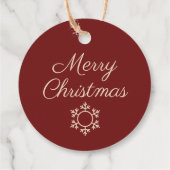 Gezellige Kerst Teddy Snowball TWART Bedankjes Labels (Achterkant)