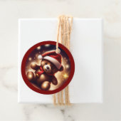 Gezellige Kerst Teddy Stars TWART Bedankjes Labels (In situ)