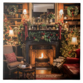 Gezellige kerst thuis tegeltje (Voorkant)