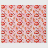 Gezellige kerst trui vakantie cadeaupapier (Vlak)