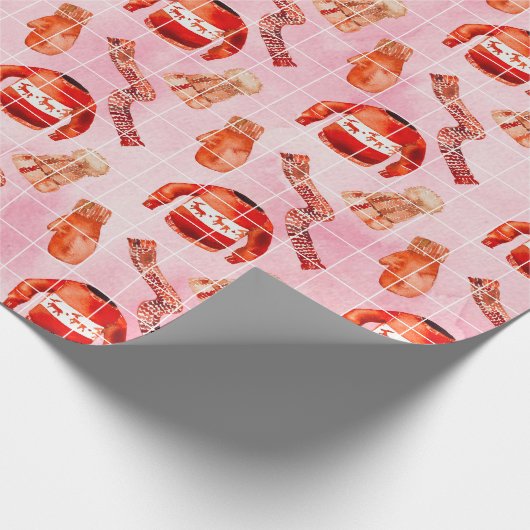 Gezellige kerst trui vakantie cadeaupapier (Hoek)