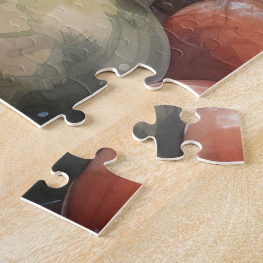 Gezellige kerst Uil Hartverwarmende Winter Leuke U Legpuzzel (Zijkant)