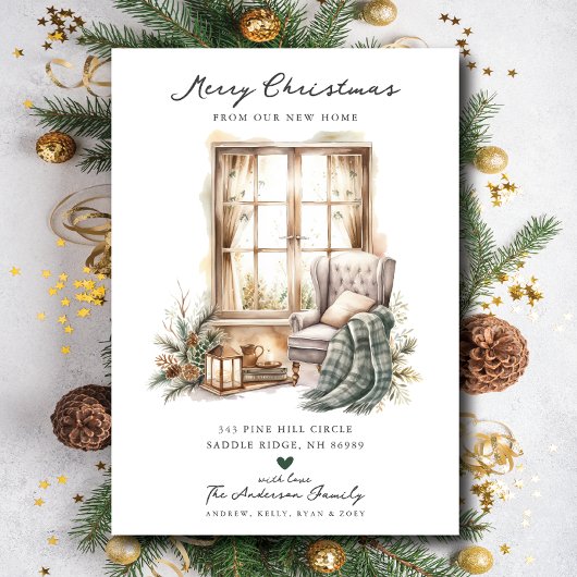 Gezellige kerst verhuizen aankondiging