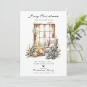 Gezellige kerst verhuizen aankondiging (Staand voorkant)