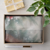 Gezellige Kerst Vos Familie Rustieke Winter Decoup Tissuepapier (Geschenk)