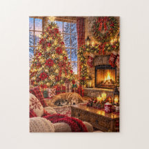 Gezellige Kerst Woonkamer 252-delige Legpuzzel