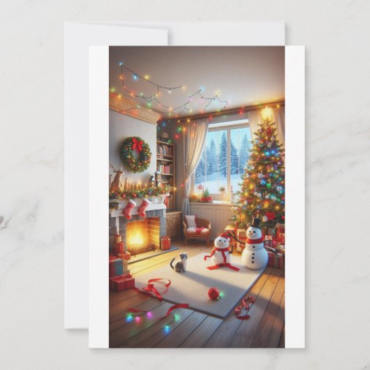 "Gezellige kerstavond" Kaart (Voorkant)