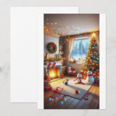 "Gezellige kerstavond" Kaart (Voorkant / Achterkant)