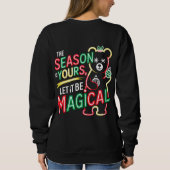 Gezellige Kerstbeer Dames Crewneck Kerstcadeau Trui (Achterkant)