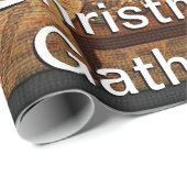 Gezellige kerstbijeenkomst cadeaupapier (Rol Hoek)