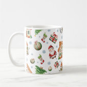 Gezellige Kerstboom Gingerbread House Santa Claus Koffiemok (Links)