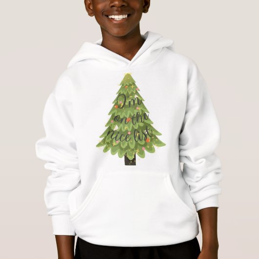 Gezellige kerstboom Kinderen Hoodie (Voorkant)