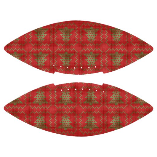 Gezellige kerstboom lelijke trui geruit patroon american football (Panelen)