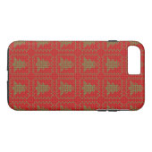 Gezellige kerstboom lelijke trui geruit patroon Case-Mate iPhone case (Achterkant (Horizontaal))