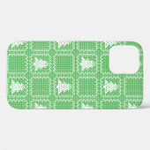 Gezellige kerstboom lelijke trui geruit patroon Case-Mate iPhone case (Achterkant (horizontaal))