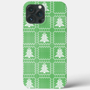Gezellige kerstboom lelijke trui geruit patroon Case-Mate iPhone case