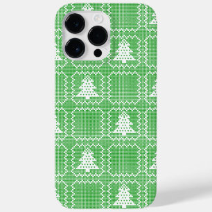 Gezellige kerstboom lelijke trui geruit patroon Case-Mate iPhone 14 pro max hoesje