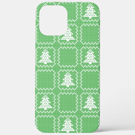Gezellige kerstboom lelijke trui geruit patroon Case-Mate iPhone case (Achterkant)