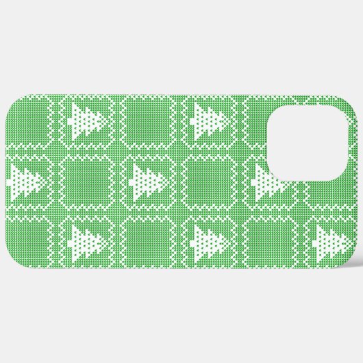 Gezellige kerstboom lelijke trui geruit patroon Case-Mate iPhone case (Achterkant / Rechts)