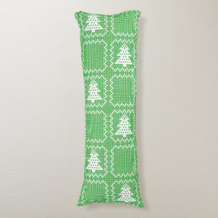 Gezellige kerstboom lelijke trui geruit patroon lichaamskussen