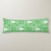 Gezellige kerstboom lelijke trui geruit patroon lichaamskussen (Voorkant)