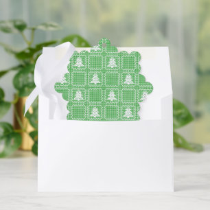 Gezellige kerstboom lelijke trui geruit patroon ornament kaart