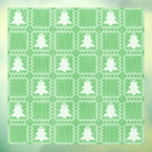 Gezellige kerstboom lelijke trui geruit patroon raamsticker (Vel 3)