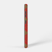 Gezellige kerstboom lelijke trui geruit patroon samsung galaxy hoesje (Rechterkant)