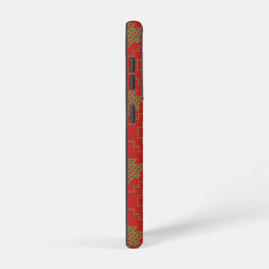 Gezellige kerstboom lelijke trui geruit patroon samsung galaxy hoesje (Rechterkant)