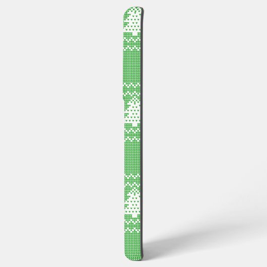 Gezellige kerstboom lelijke trui geruit patroon samsung galaxy hoesje (Achterkant horizontaal)