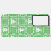 Gezellige kerstboom lelijke trui geruit patroon samsung galaxy hoesje (Linkerkant)