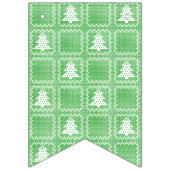 Gezellige kerstboom lelijke trui geruit patroon vlaggetjes (Tweede vlag)