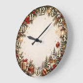 Gezellige kerstcadeau wandklok (Hoek)