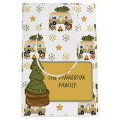 Gezellige Kerstcamper Medium Cadeauzakje (Voorkant)