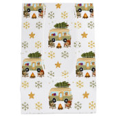 Gezellige Kerstcamper Medium Cadeauzakje (Achterkant)