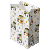 Gezellige Kerstcamper Medium Cadeauzakje (Achterkant Gekanteld)