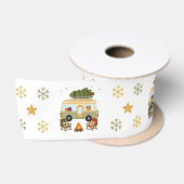 Gezellige Kerstcamper Satijnen Lint (Spoel)