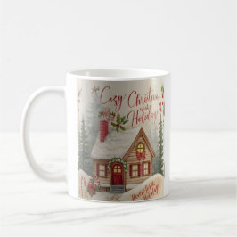 Gezellige Kerstcottage Mok – Waterverf Kerstvakant