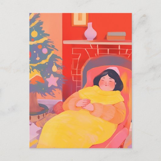 Gezellige kerstdag briefkaart (Voorkant)