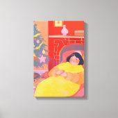 Gezellige kerstdag canvas afdruk (Voorkant)
