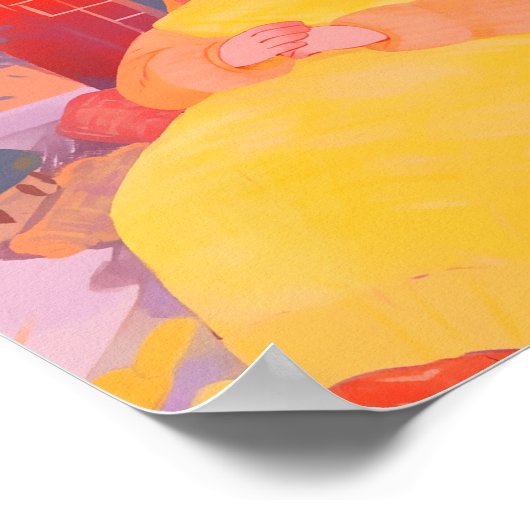 Gezellige kerstdag poster (Hoek)