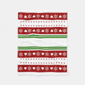 Gezellige kerstdeken, klein 30" x 40" fleece deken (Voorkant)