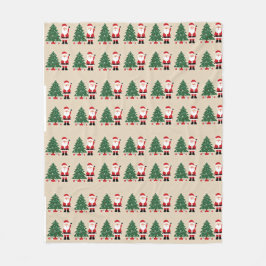 Gezellige kerstdeken met kerstman fleece deken
