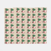 Gezellige kerstdeken met kerstman fleece deken (Voorkant (Horizontaal))