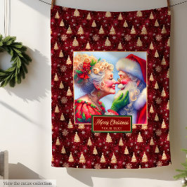Gezellige kerstdeken  Mr & Mrs Claus Gift Fleece Deken