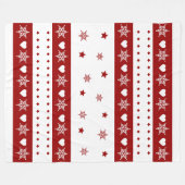 Gezellige kerstdeken – ster en sneeuw Design Fleece Deken (Voorkant (Horizontaal))