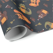 Gezellige kerstdieren cadeaupapier (Rol Hoek)